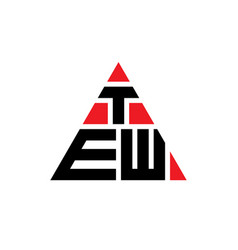 Tew Triangle Letter Logo Design With Triangle