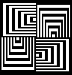 Black White Abstract Op Art Background