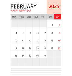 February 2025 Calendar Template