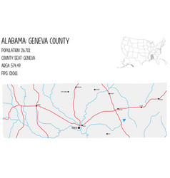 Map Of Geneva County In Alabama Usa