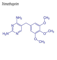 Skeletal Formula Trimethoprim Drug Chemical