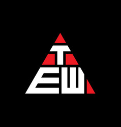 Tew Triangle Letter Logo Design With Triangle