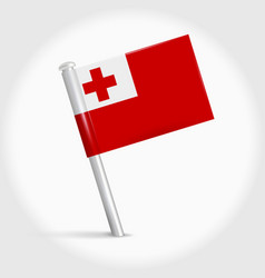 Tonga Map Pin Flag 3d Realistic