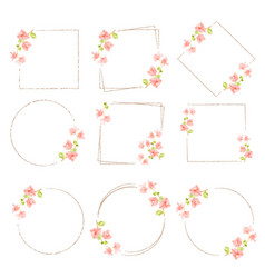 Watercolor Minimal Bougainvillea Flower Wreath