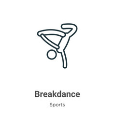 Breakdance Outline Icon Thin Line Black