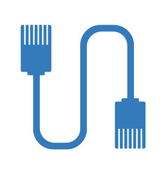 Broadband Cable Connector Icon Blue Color Design