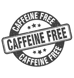 Caffeine Free Stamp Label Round