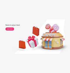 Sweets Shop Confectionery Advertisement Cute 3d