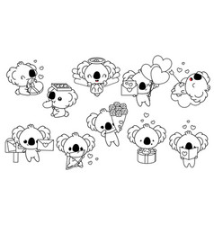 Collection Of Kawaii Koala Coloring Page