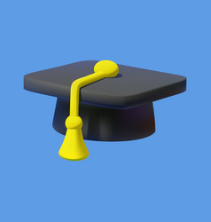 College Cap Graduation 3d Icon