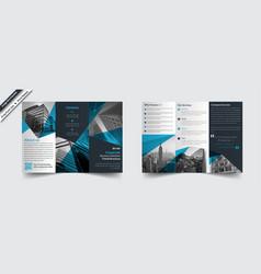 Corporate Blue Trifold Brochure Design Template