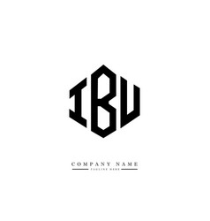 Ibu Letter Logo Design With Polygon Shape