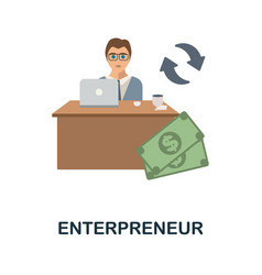 Enterpreneur Flat Icon Colored Element Sign From