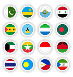 Country Flags In Round Button