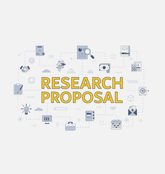 Research Proposal Concept With Icon Set With Big