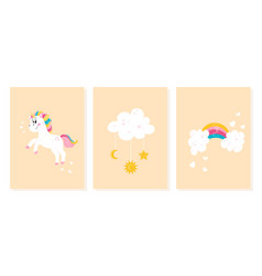 Unicorns Banners Set