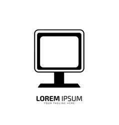 A Logo Of Computer System Lcd Silhouette Icon