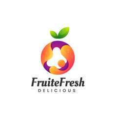 Logo Fresh Fruit Gradient Colorful Style