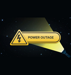 Power Outage Logo On Background Night