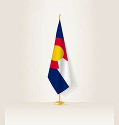 Colorado Flag On A Flag Stand