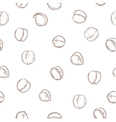 Hand Drawn Chickpeas Beans Seamless Pattern