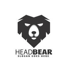 Logo Head Bear Silhouette Style