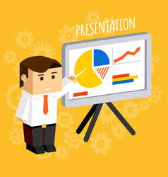 Businessman Pointing At Presentation Board