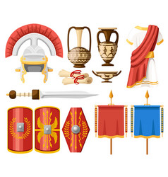 Collection Ancient Roman Icons Clothes Gladius