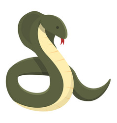 King Cobra Animal Icon Cartoon Snake Head