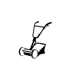 Silhouette Lawn Mower Icon