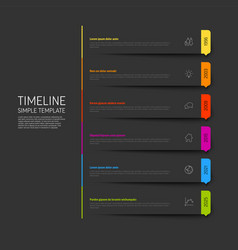 Simple Vertical Infographic Timeline Template