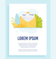 Tax Time Flyer Concept Envelope With Form