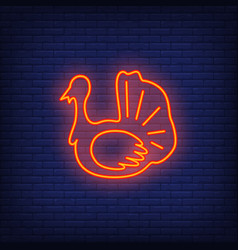 Turkey Shape Neon Icon