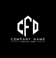 Cfo Letter Logo Design With Polygon Shape