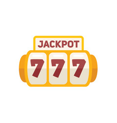 Jackpot Game Icon Flat Casino Machine