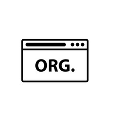 Browser Icon With Org Sign Web Icons