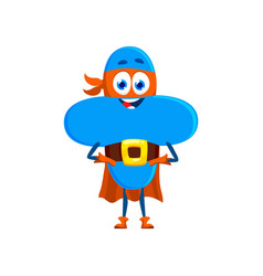 Cartoon Math Plus Number Superhero Character