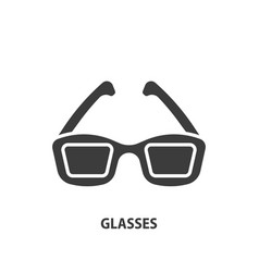 Glasses Glyph Icon 3d Cinema Symbol