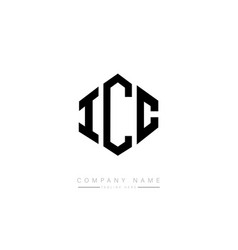 Icc Letter Logo Design With Polygon Shape