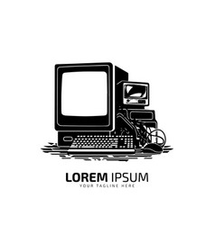 A Logo Of Dirt Computer System Silhouette Icon