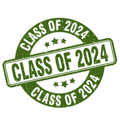 Class Of 2024 Stamp Label Round