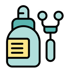 Dropper Massage Icon Flat