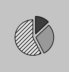 Pie Chart Grayscale Icon Finances Sign Graph