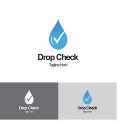 Drop Check Logo Design Template