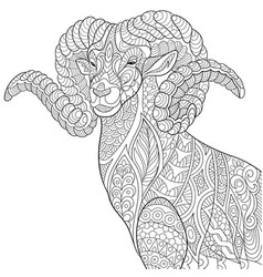 Mountain Goat Adult Coloring Page