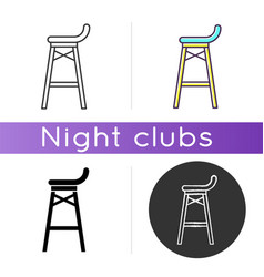 Bar Stool Icon Linear Black And Rgb Color Styles