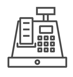 Cashier Icon Line Isolate On White