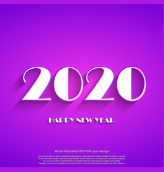 Happy New Year 2020 White Text On Purple