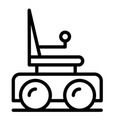 Senior Electric Wheelchair Icon Outline