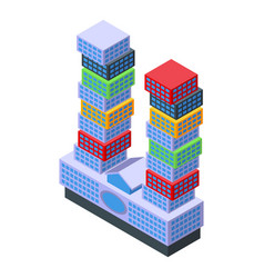 Tower State Icon Isometric Festival City